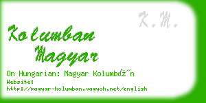 kolumban magyar business card